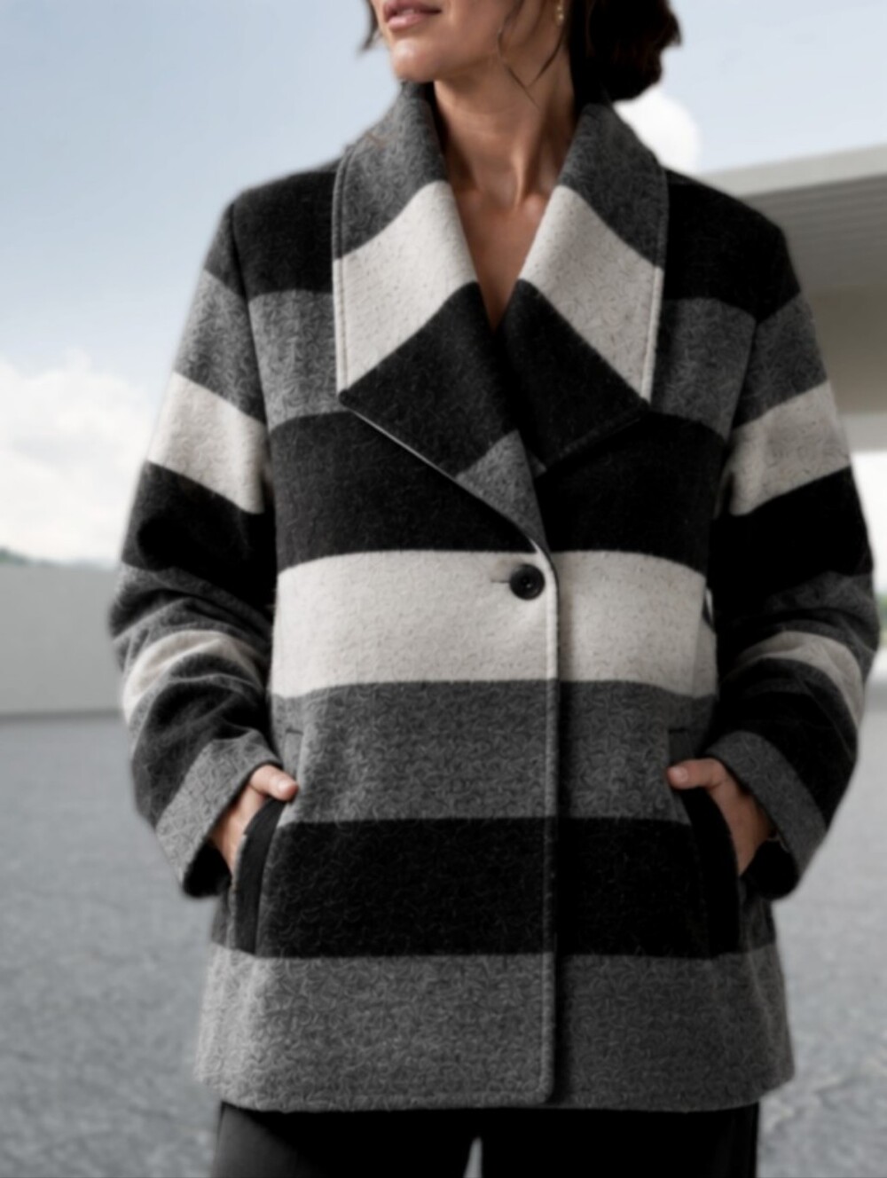 Chico's Cardi-jacket LARGE Wool Blend